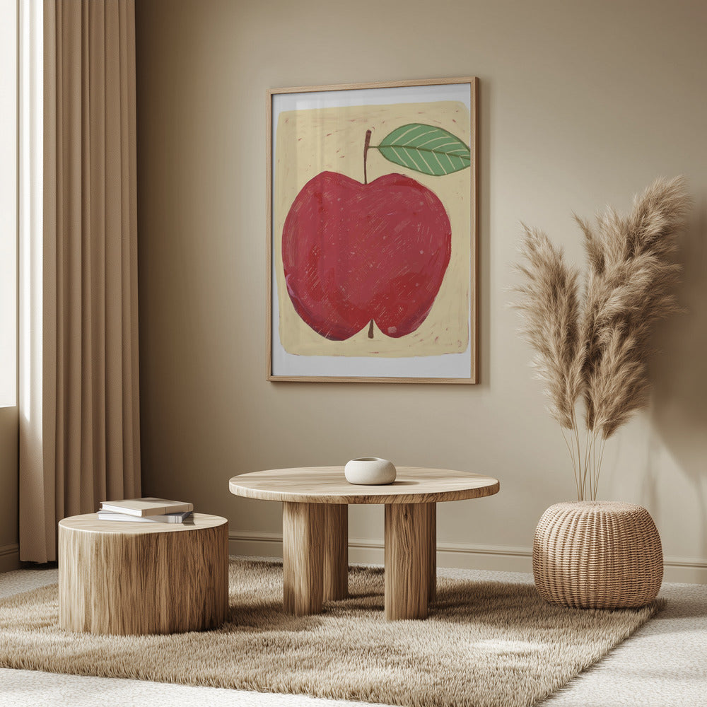 Großer roter Apfel | Poster
