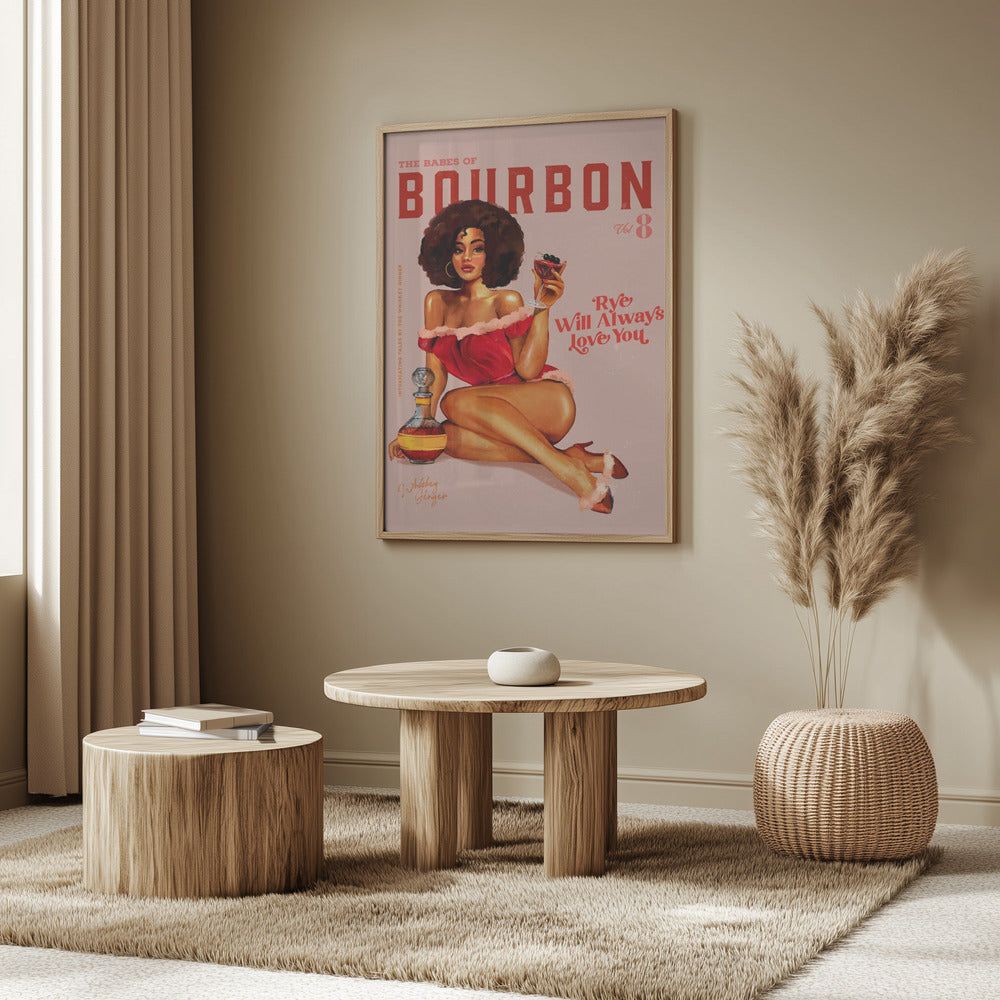 Babes of Bourbon Vol 8 Vintage Pinup Girl With Afro | Poster