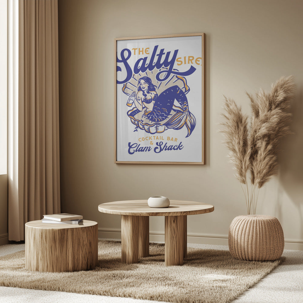 Salty Siren Cocktail Bar & Clam Shack Mermaid | Poster