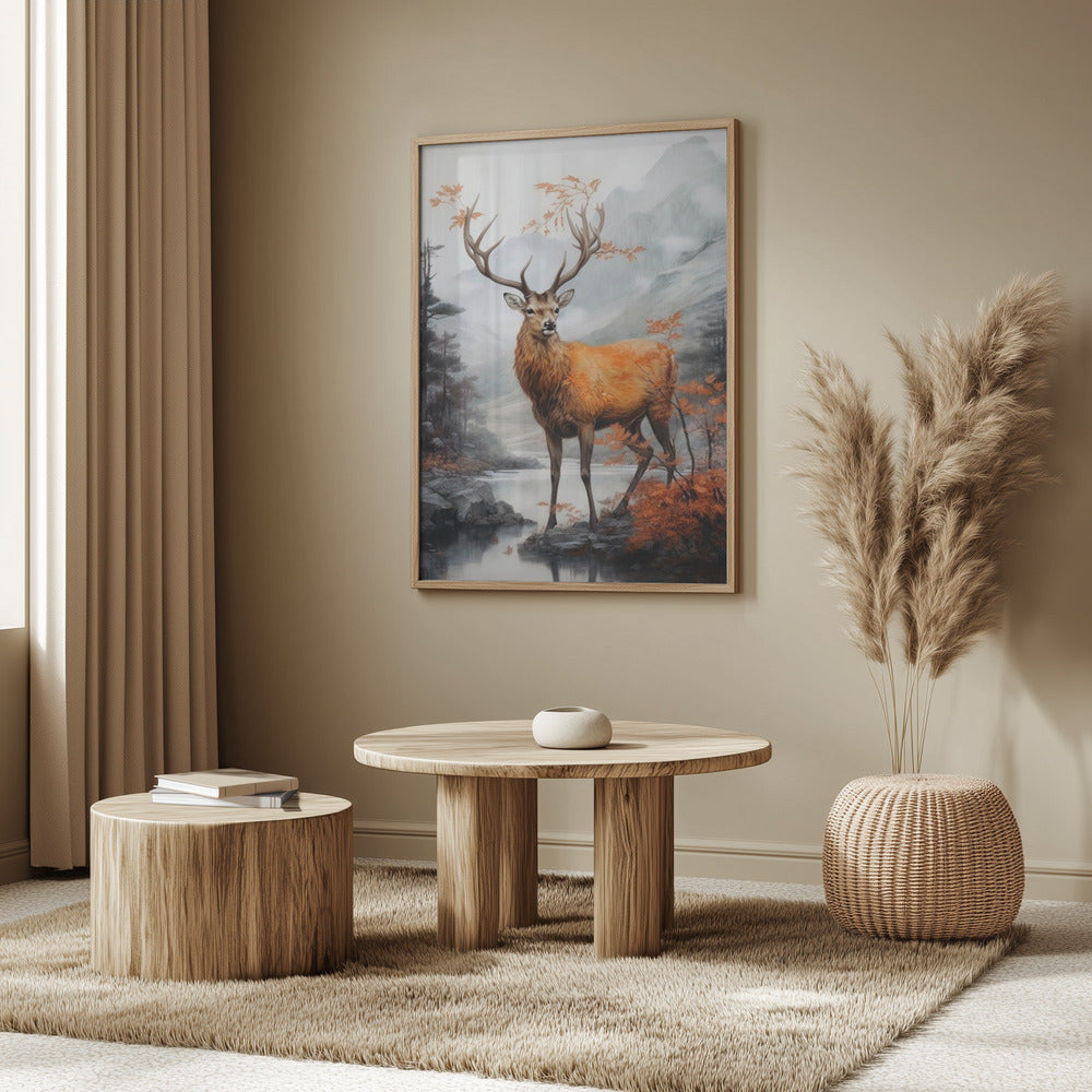 Hirsch Aquarell Tierkunst | Poster