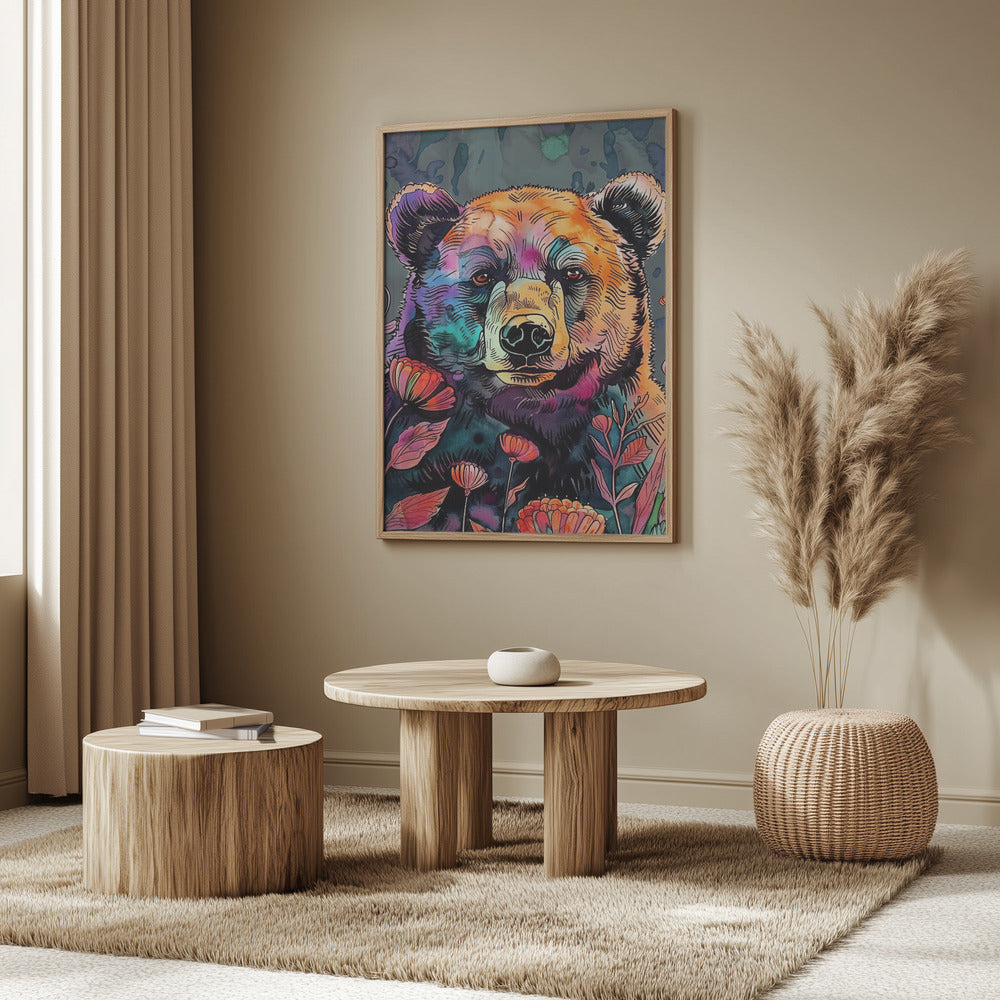 Tierbär Aquarell Tierkunst 2 | Poster