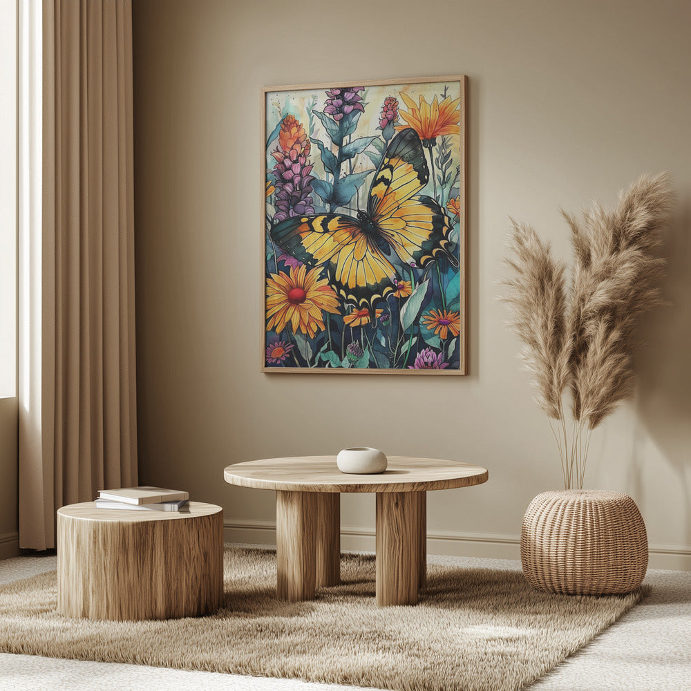 Schmetterling Aquarell Tierkunst 3 | Poster