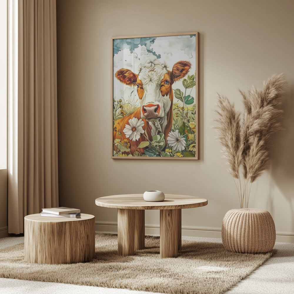 Kuh Aquarell Tierkunst 2 | Poster