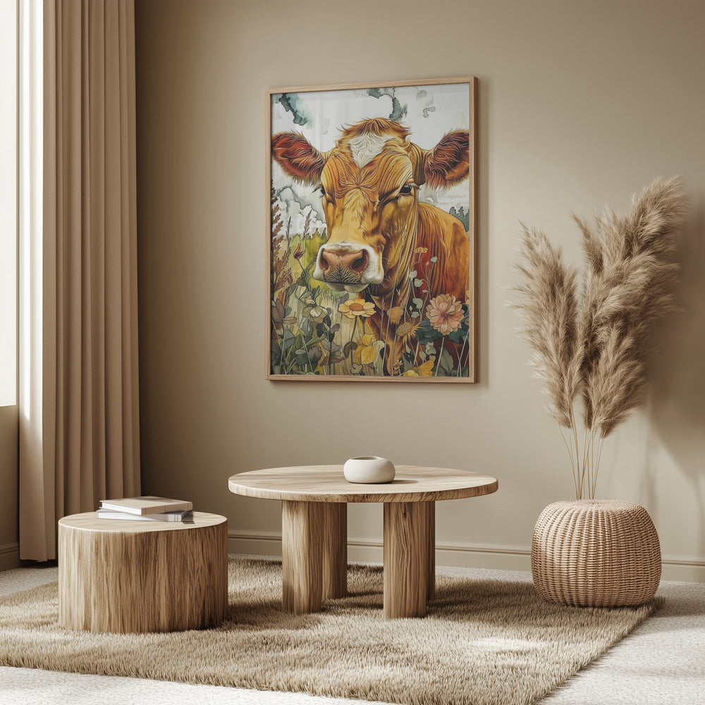 Kuh Aquarell Tierkunst 3 | Poster