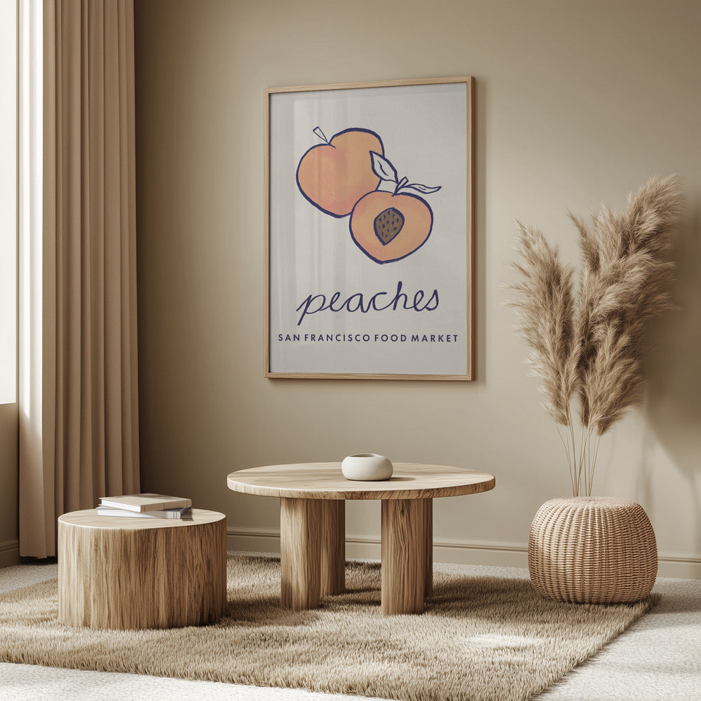 Food Art - Pfirsiche San Francisco Food Market | Poster