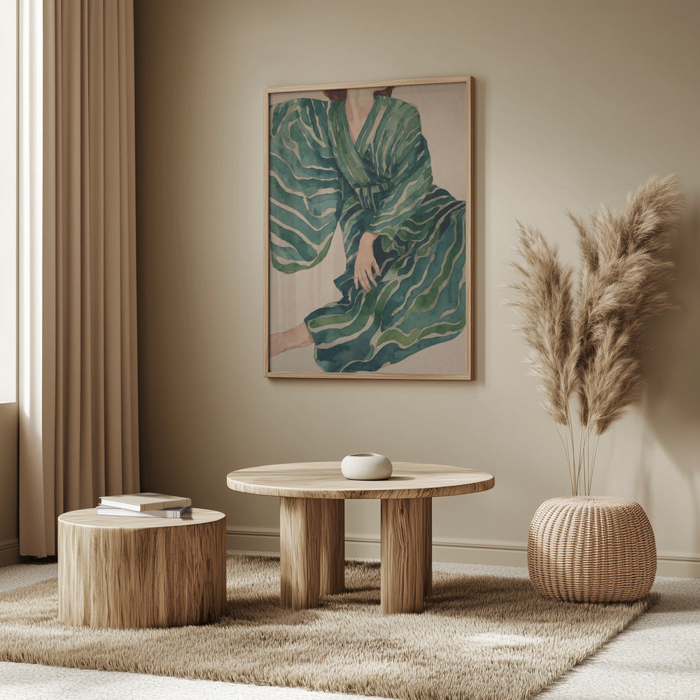 Grüner Kimono Flow | Poster