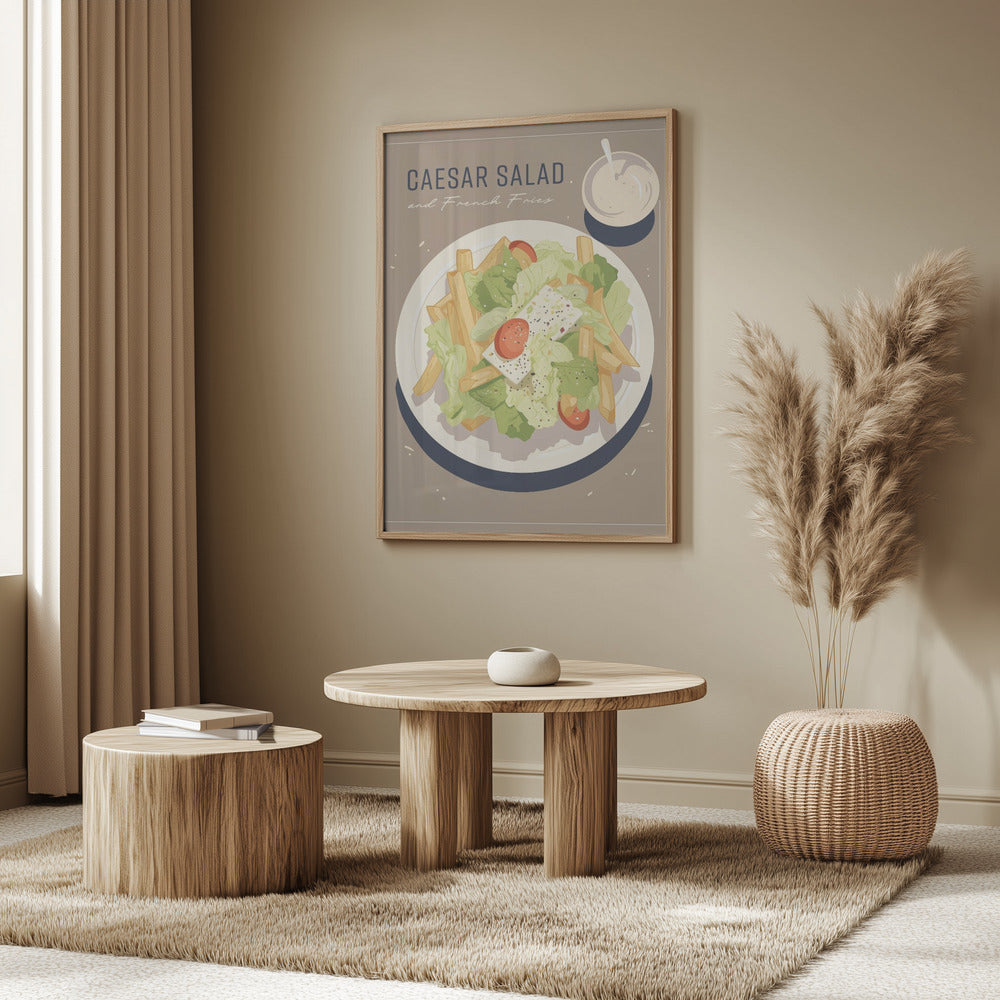 Caesar Salat und Pommes Frites | Poster