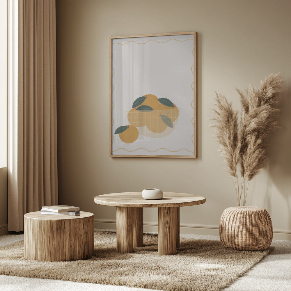 Schale mit Orangen | Poster