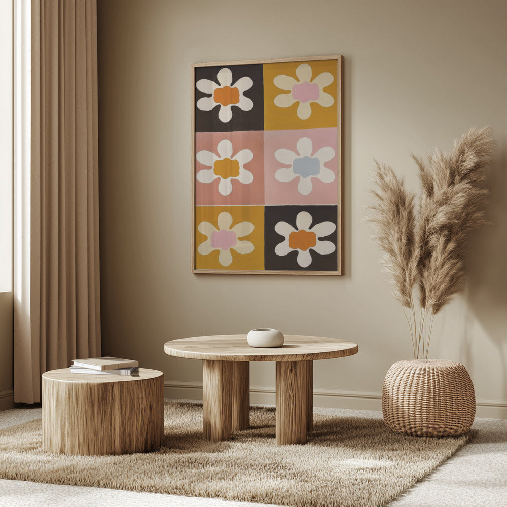 Retro Blooms Quilt | Poster