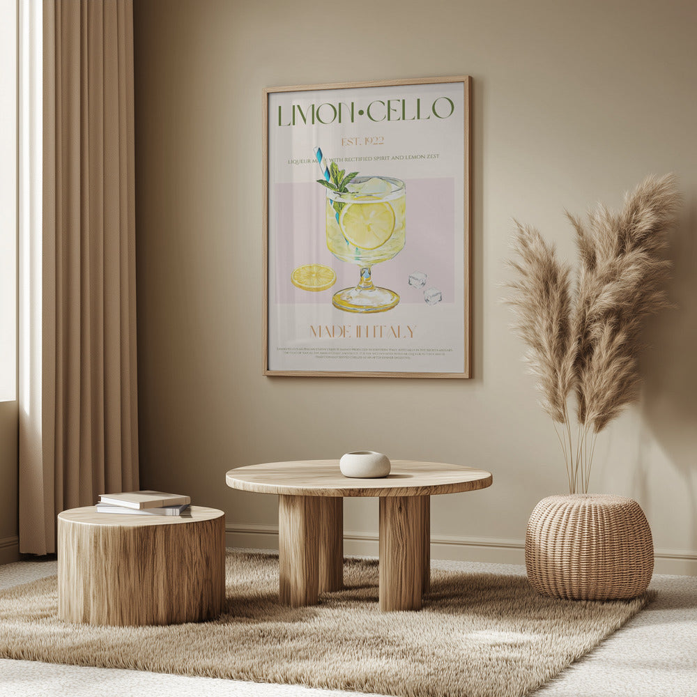 Illustration Of A Limoncello Drink | Poster