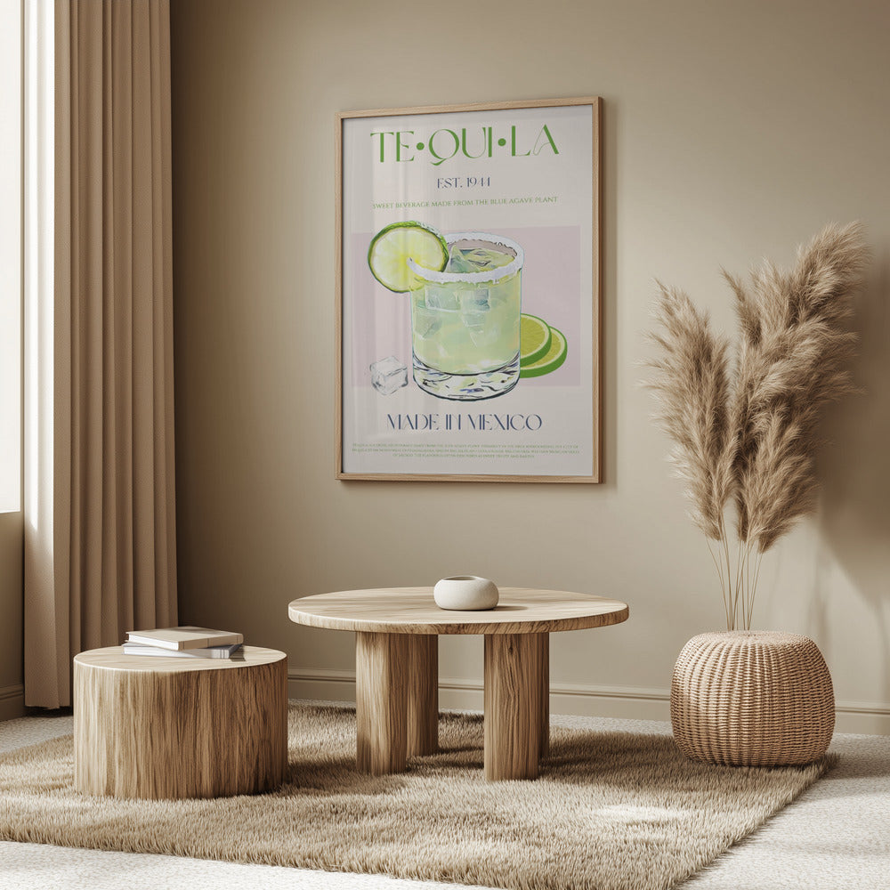 Tequila Drink With Lime And Ice | Poster