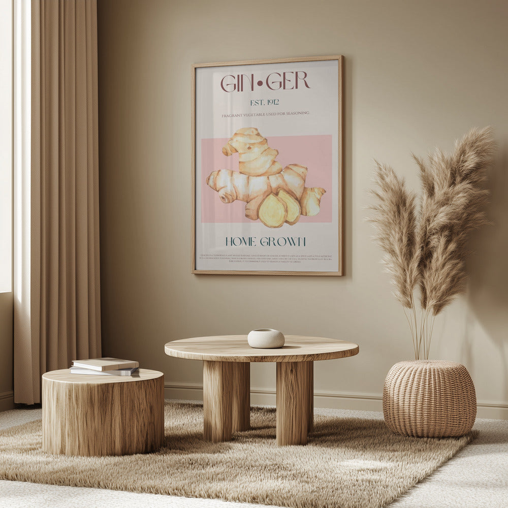 Aquarellillustration von Ingwer | Poster
