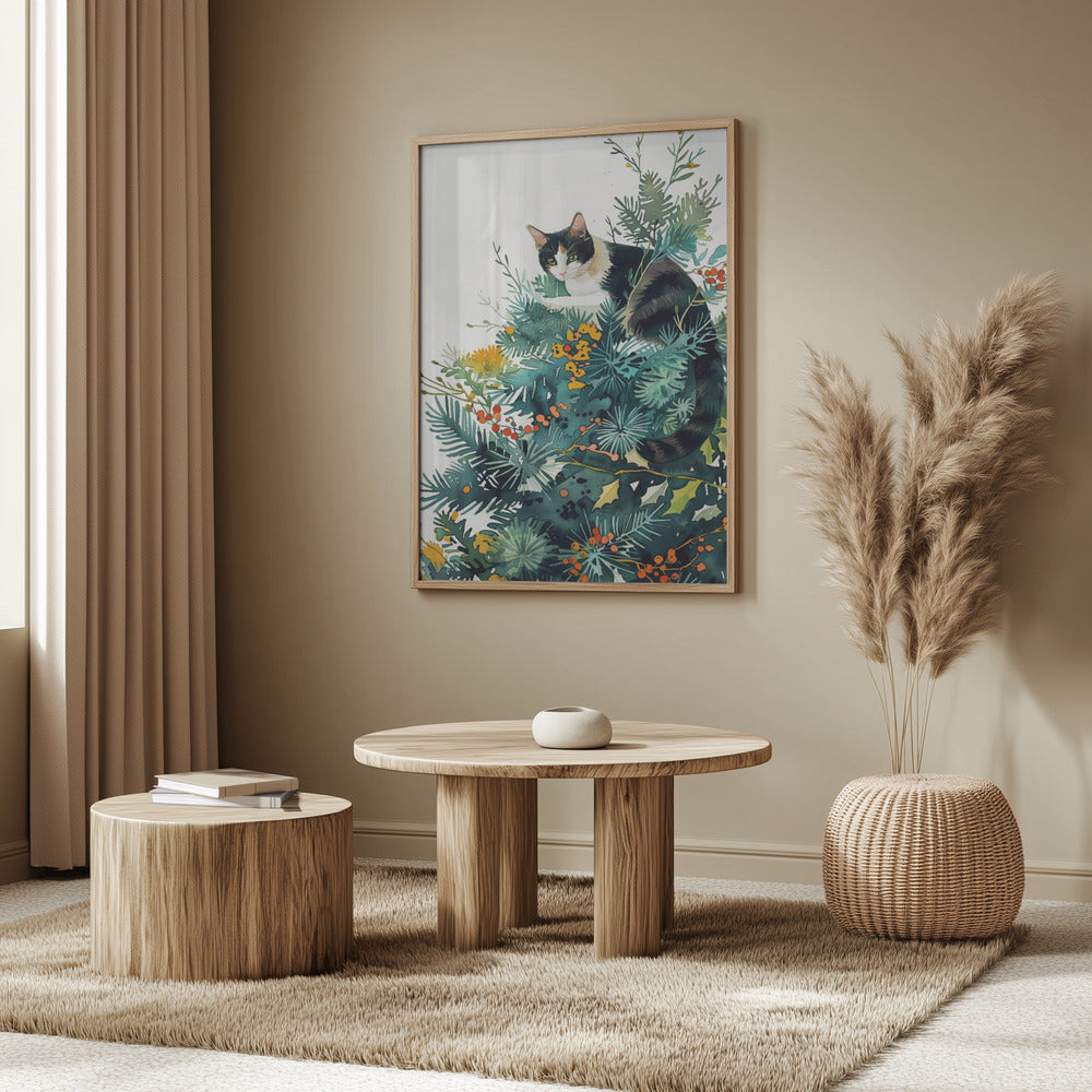 Kitty and Christmas tree | Poster