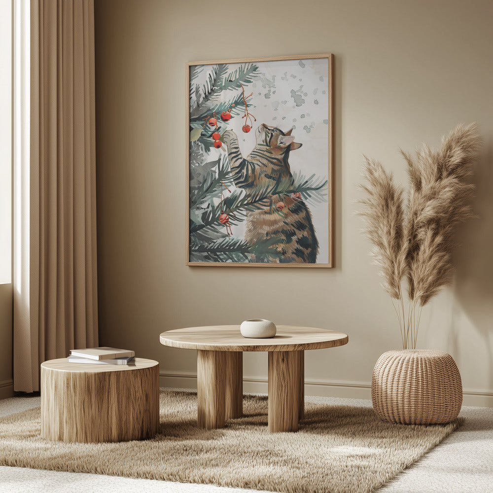 Kitty and Christmas tree | Poster