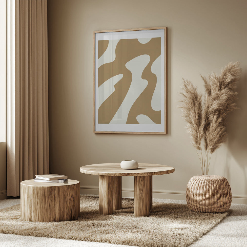 Curved Earth Tones | Poster