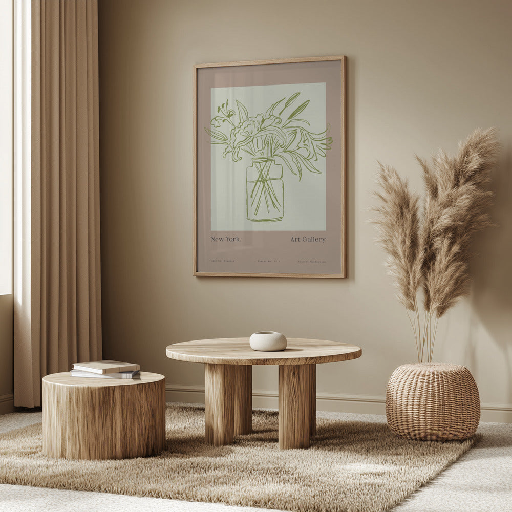 Vase Sketch Blooms | Poster