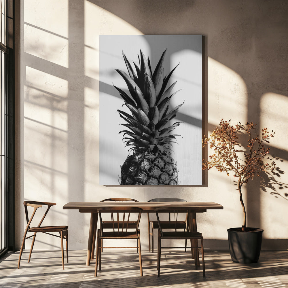 Ananas mustavalkoinen 02 | Canvastaulut