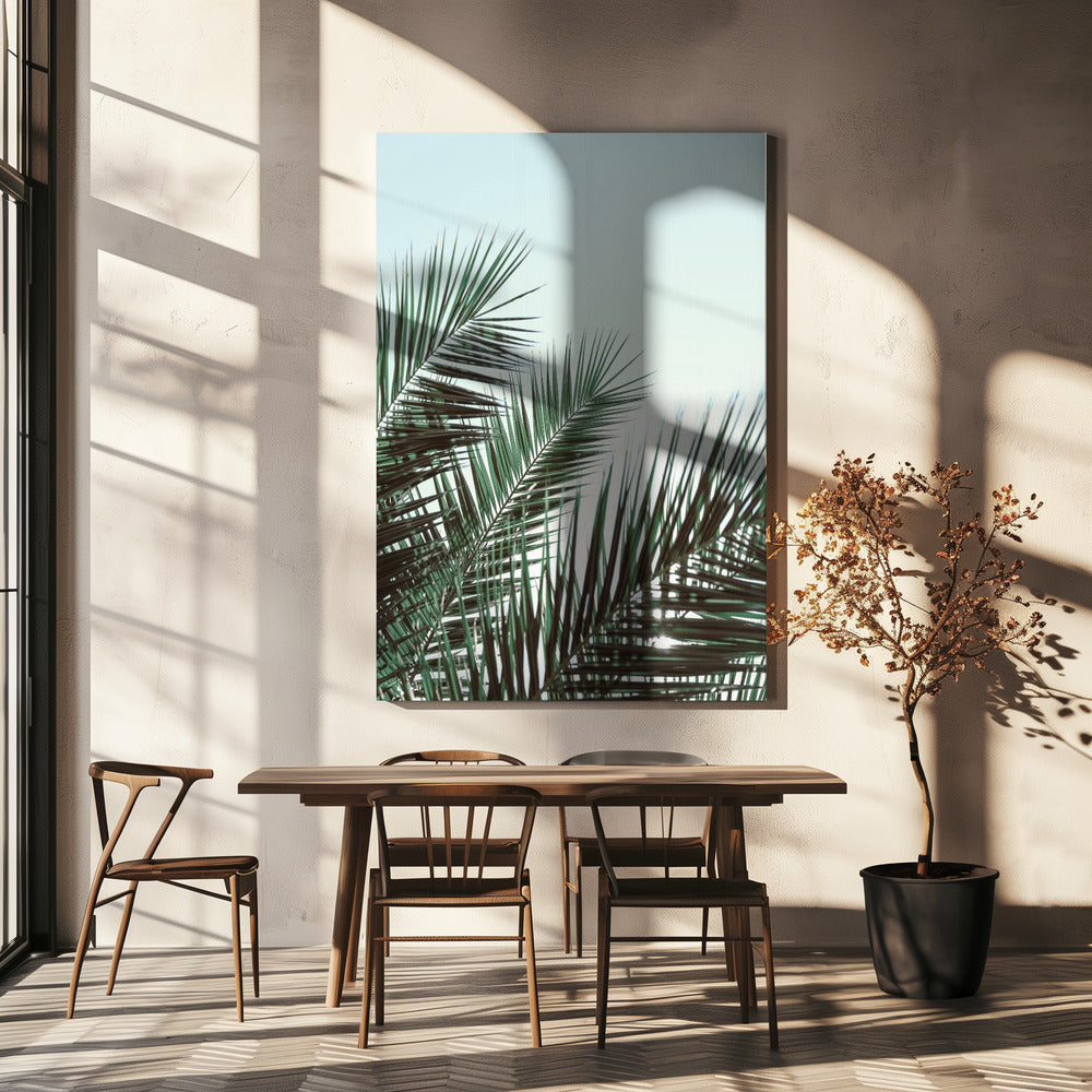 Palmunlehdet, sky_1 | Canvastaulut