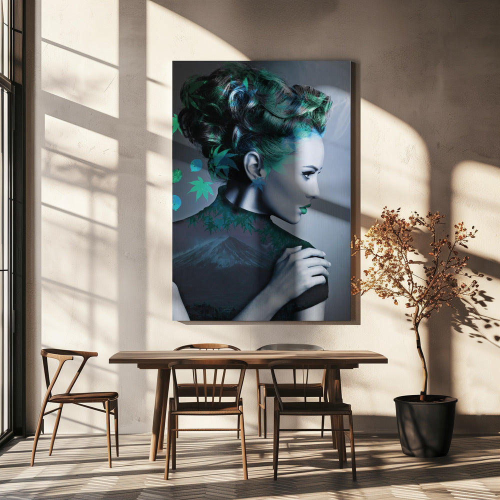 Green with leaves | Canvas