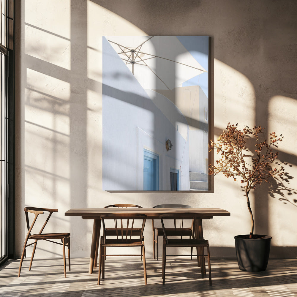 sunshade and blue doors | Canvas