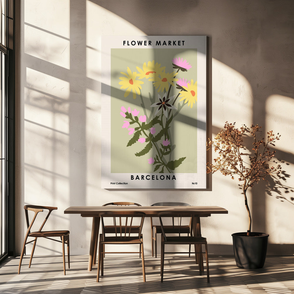 Marché aux fleurs de Barcelone | Tableaux sur Toile