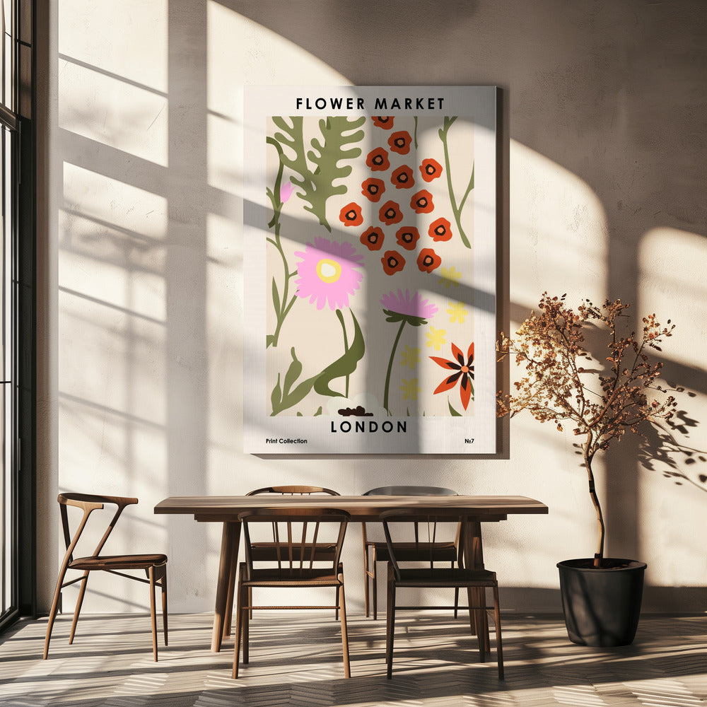 Kukkamarkkinat Lontoossa | Canvastaulut