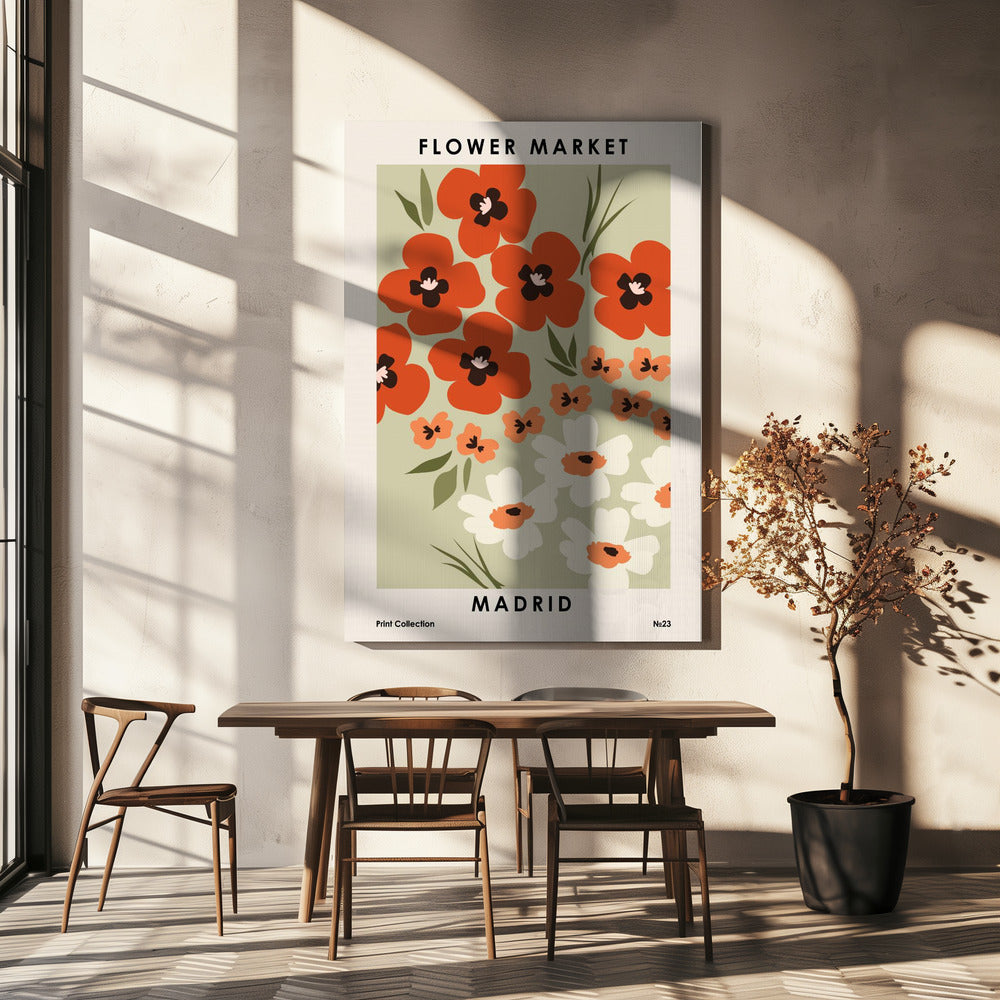 Blumenmarkt Madrid | Leinwand-Bilder
