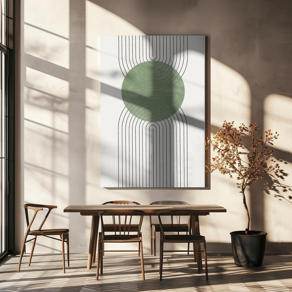 Green Moon No2. | Canvas