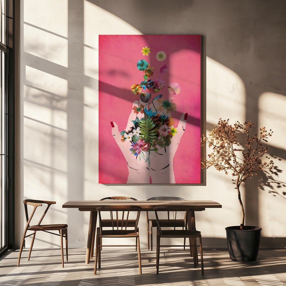 Frida`s Hand`s (Pink Version) | Canvas