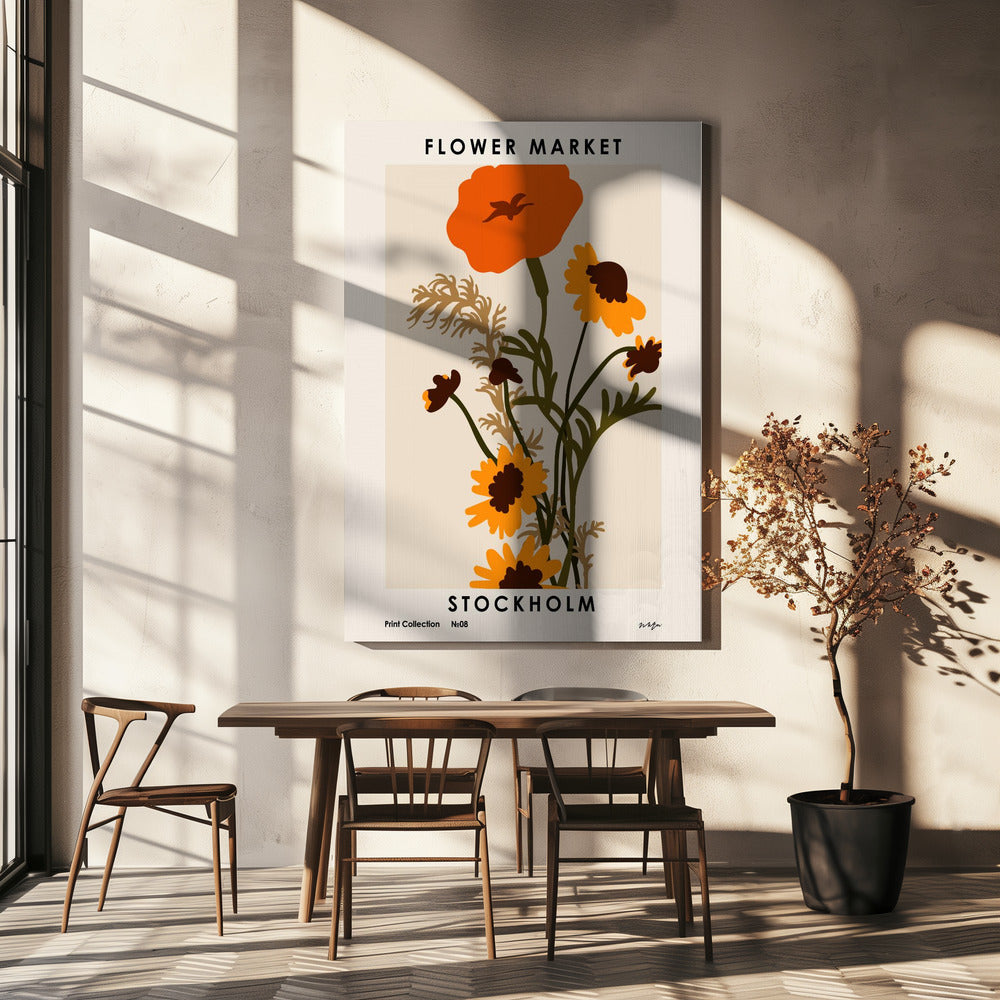 Kukkamarkkinat. Tukholma | Canvastaulut