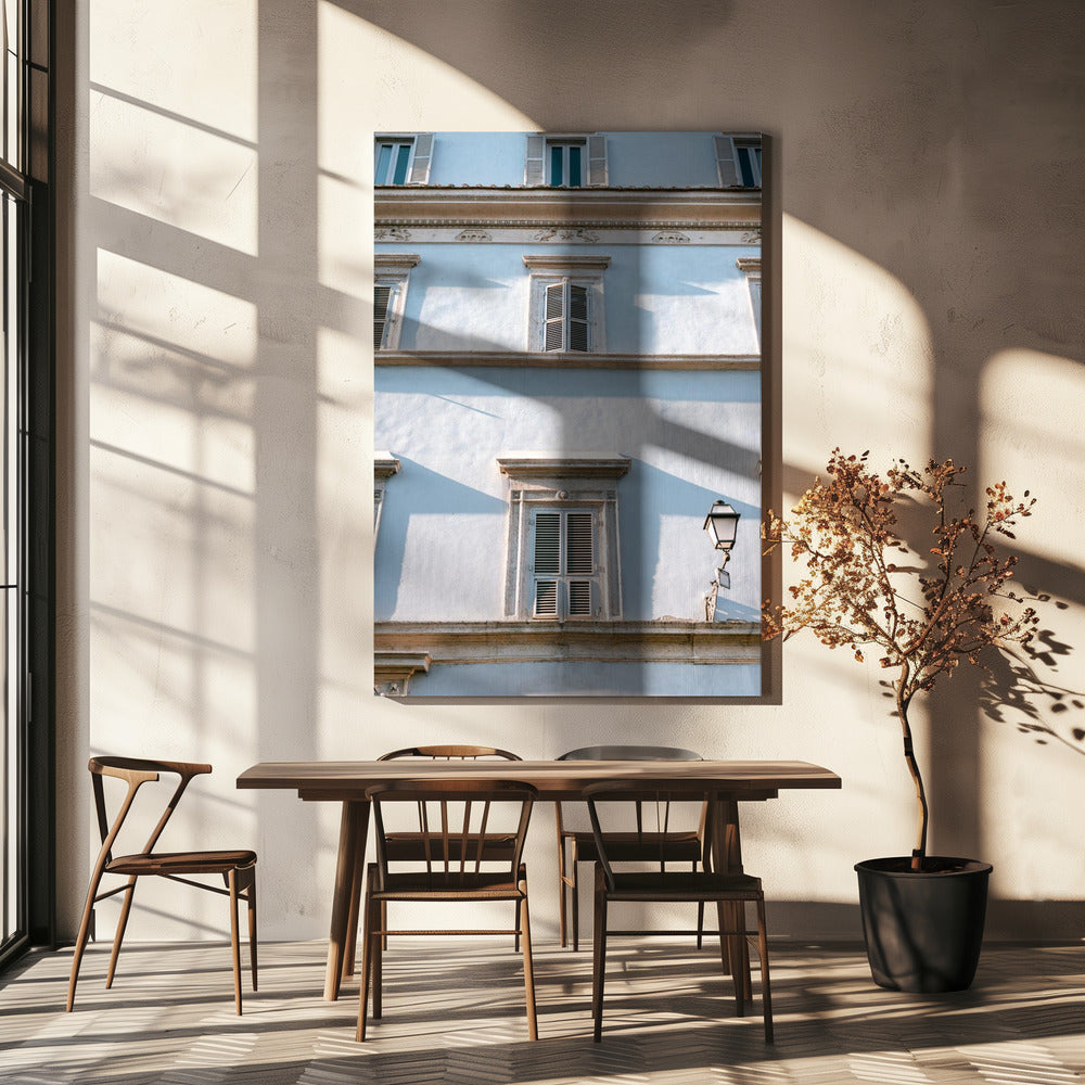 Blautöne von Rom – Italien-Reisefotografie || | Leinwand