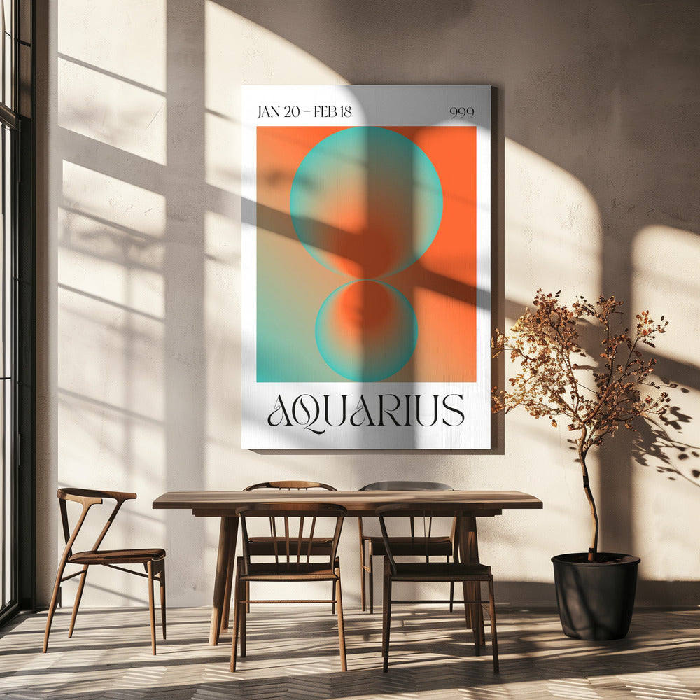 Liukuvärjätyt ympyrät korallin ja sinivihreän sävyissä | Canvastaulut