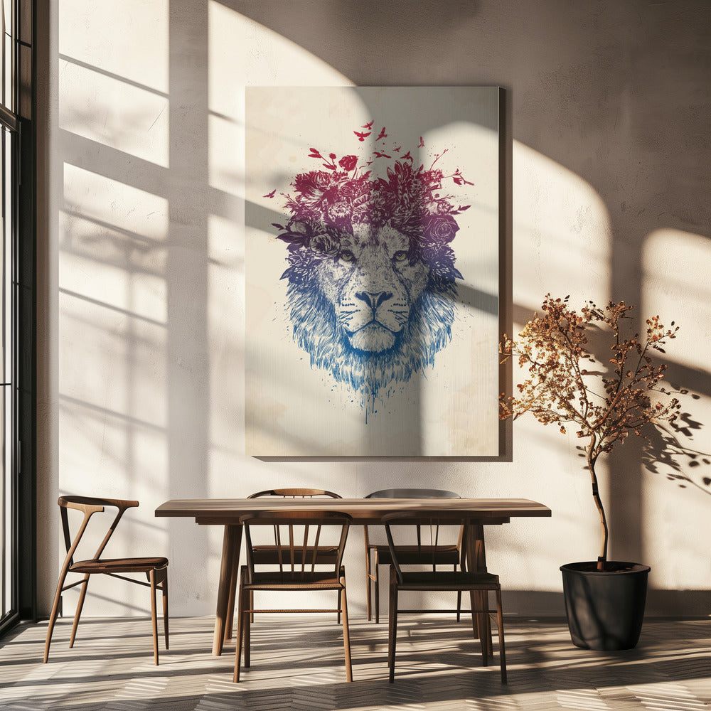 Floral lion | Canvas