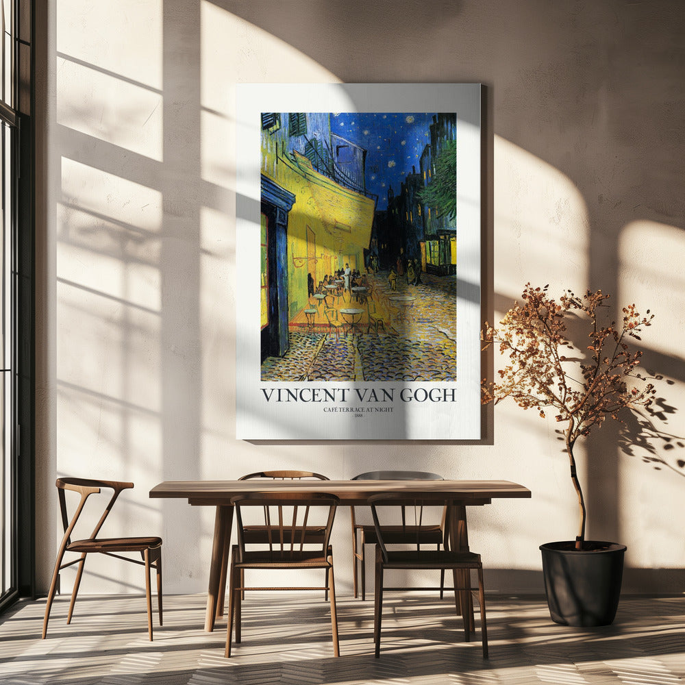 Caféterrasse bei Nacht | Leinwand-Bilder