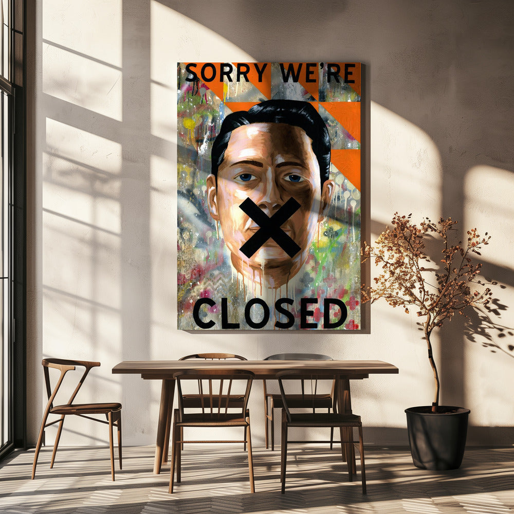Entschuldigen Sie, wir haben geschlossen | Leinwand-Bilder