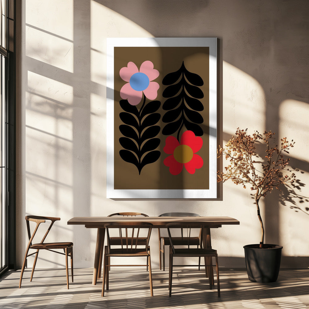 Blumen Gold | Leinwand-Bilder