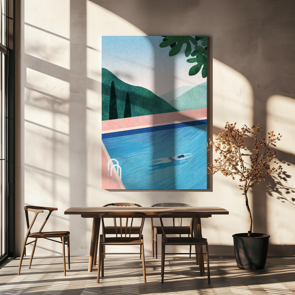 Schwimmbad ii | Leinwand-Bilder