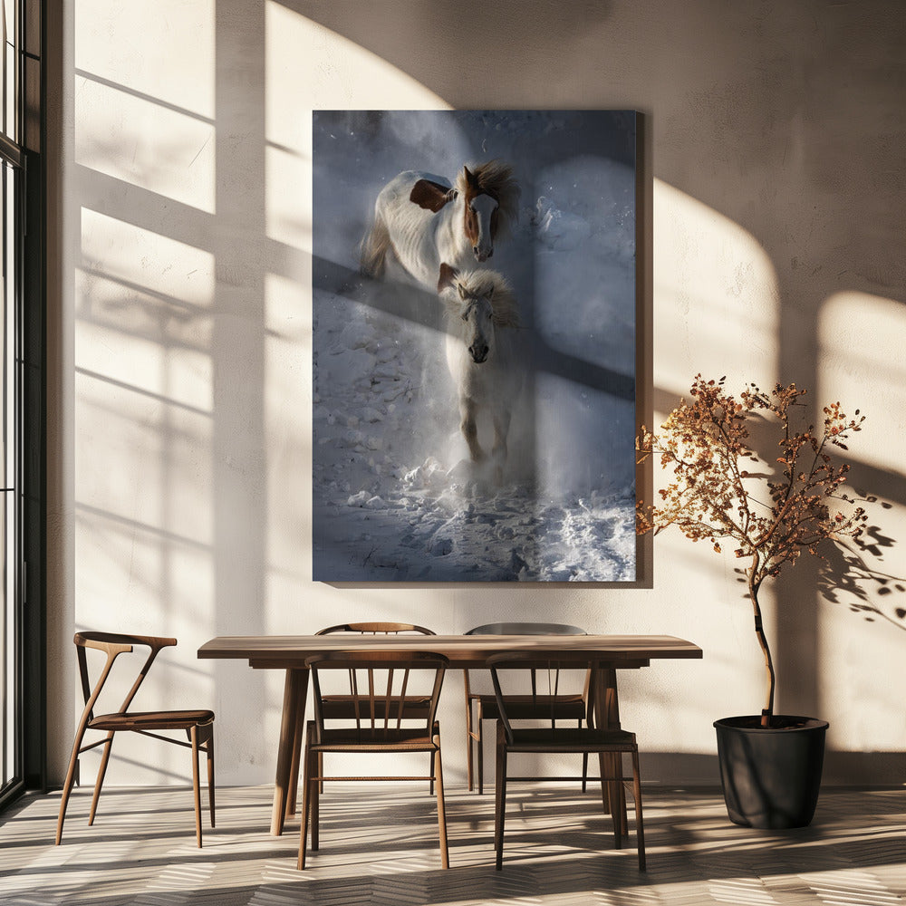 Kaksi hevosta | Canvastaulut