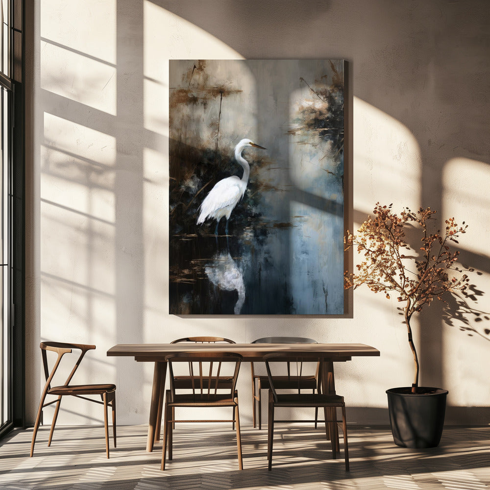 Hejre i søen | Lærredsbilleder