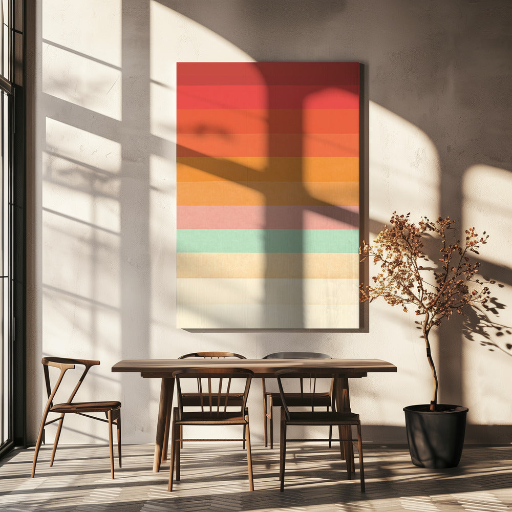 Regenbogen-Chevrons | Leinwand