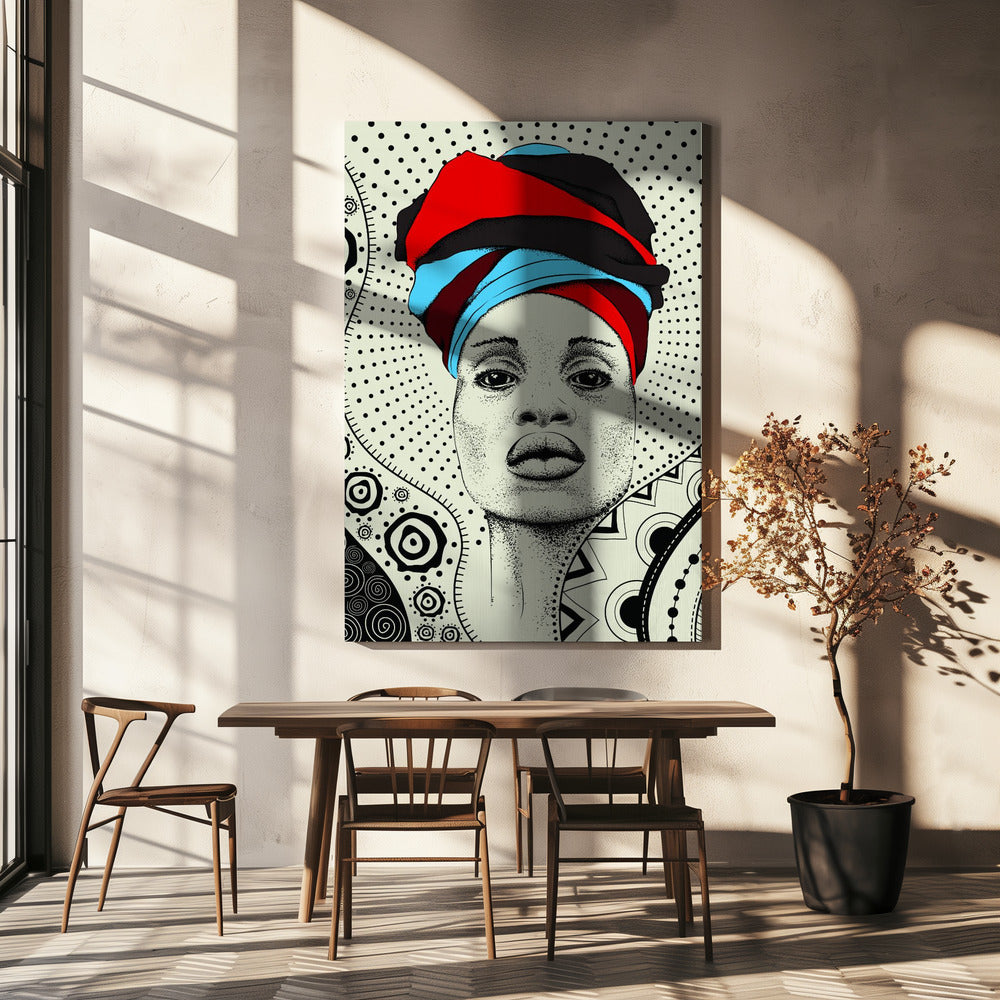 Abstrakte minimalistische starke Frau | Leinwand-Bilder