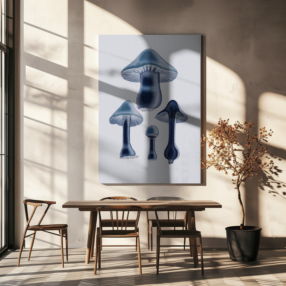Agaricus Bulbosus - Blue | Canvas