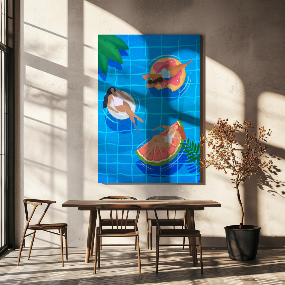 Panie z basenu | Wydruki na łótnie