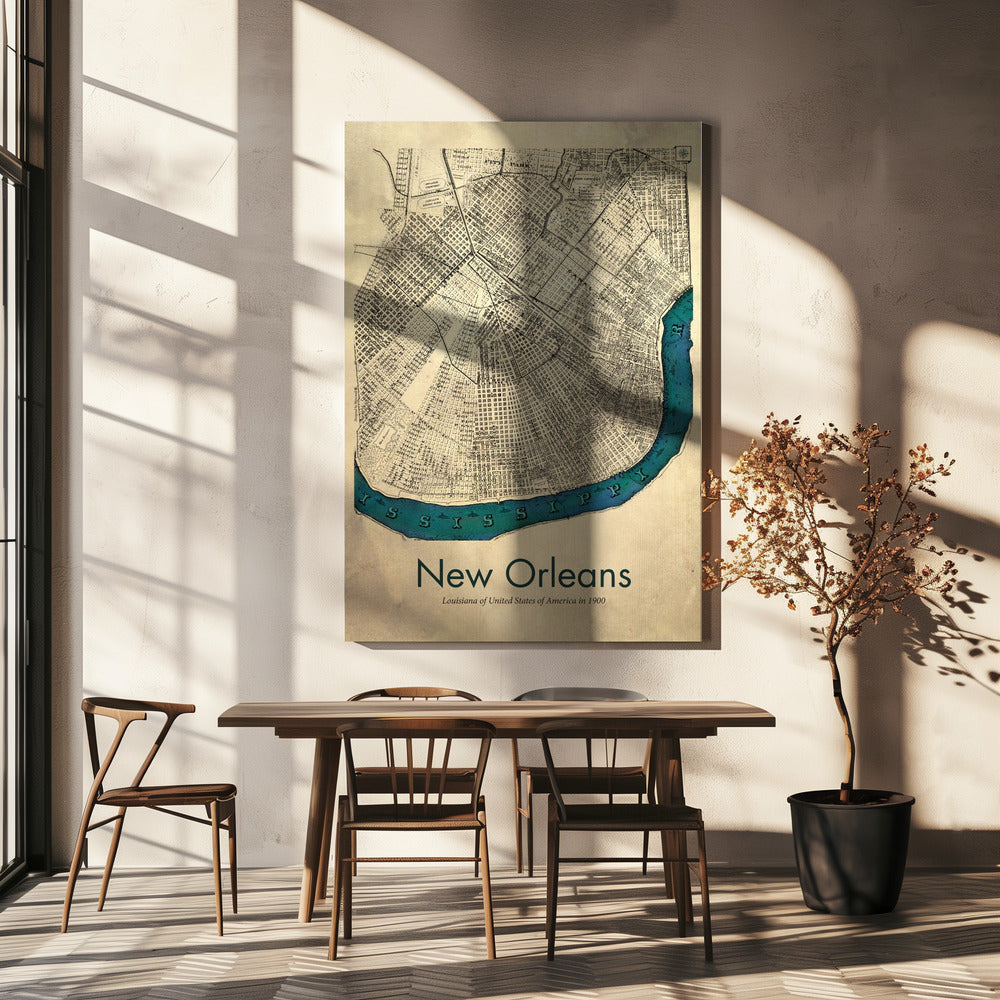 New Orleans map | Canvas