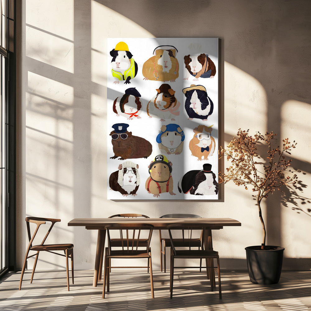 Orario di lavoro cavia | Stampe su Tela