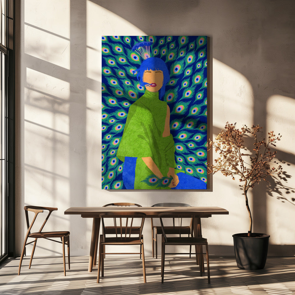 riikinkukko nainen | Canvastaulut