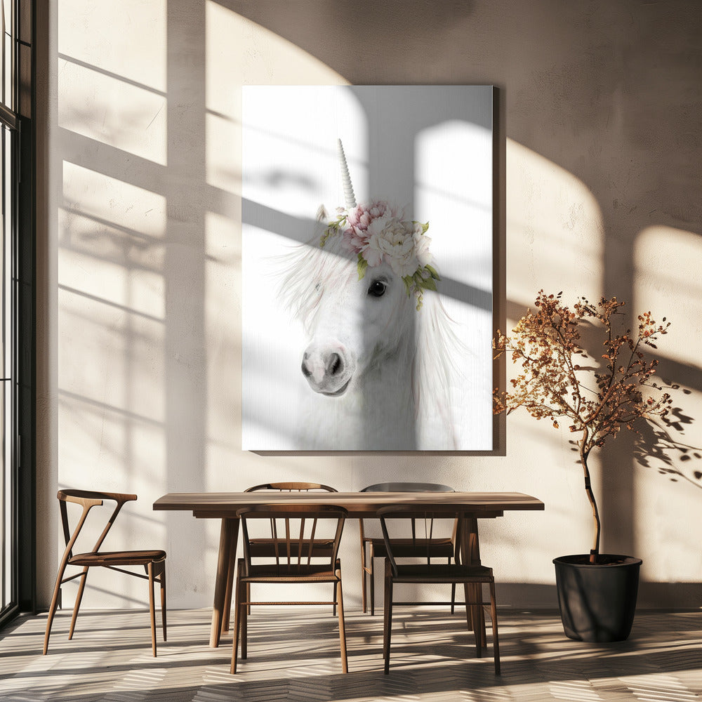 Blumen-Einhorn | Leinwand-Bilder