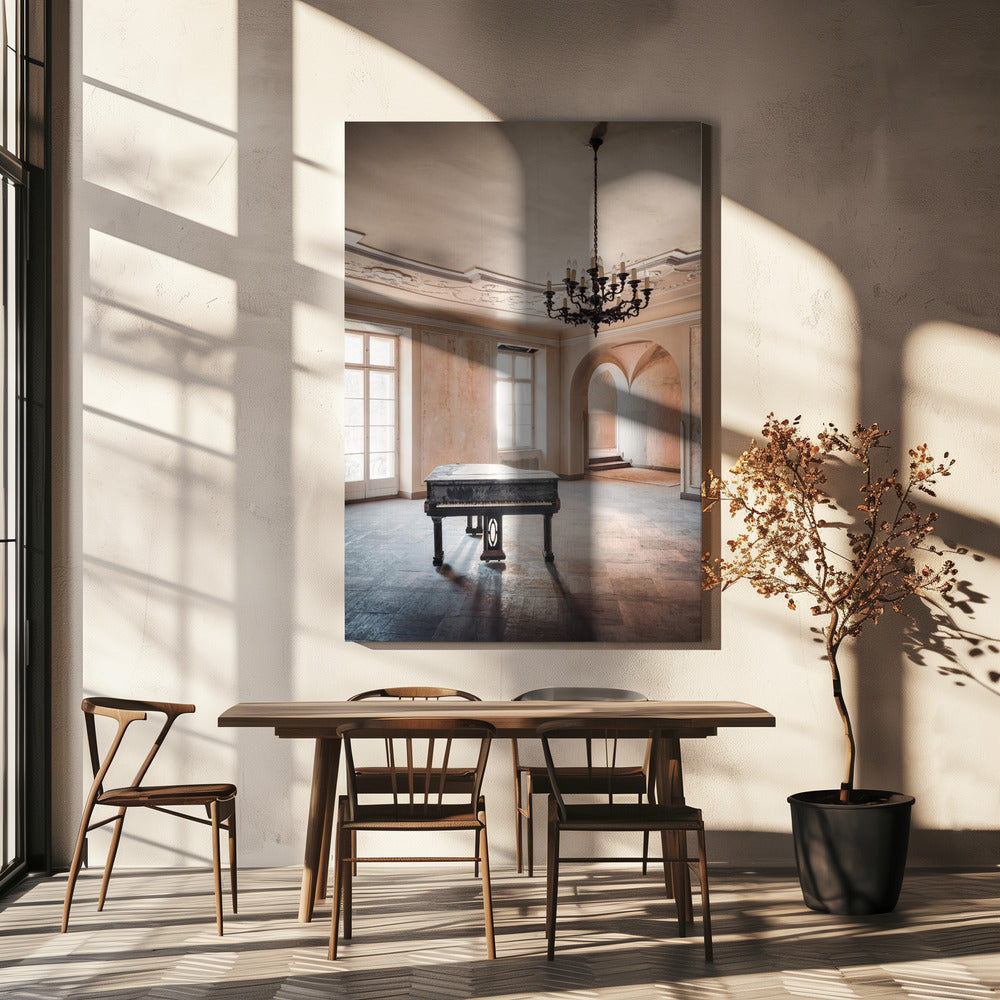 Fortepian w opuszczonym zamku | Wydruki na łótnie