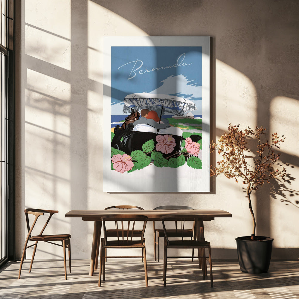 Bermuda (1940 1950) Kirjoittanut Adolph Treidler | Canvastaulut