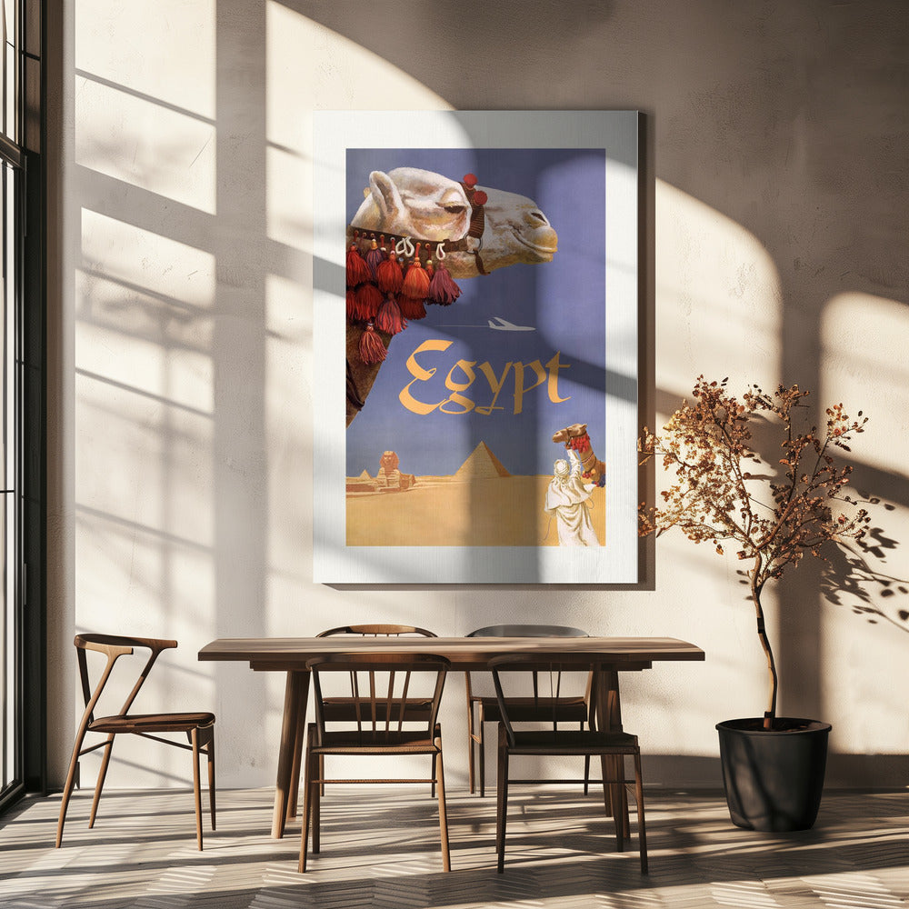Egypt. Fly Twa (1960) Vintage Poster By David Klein | Canvas